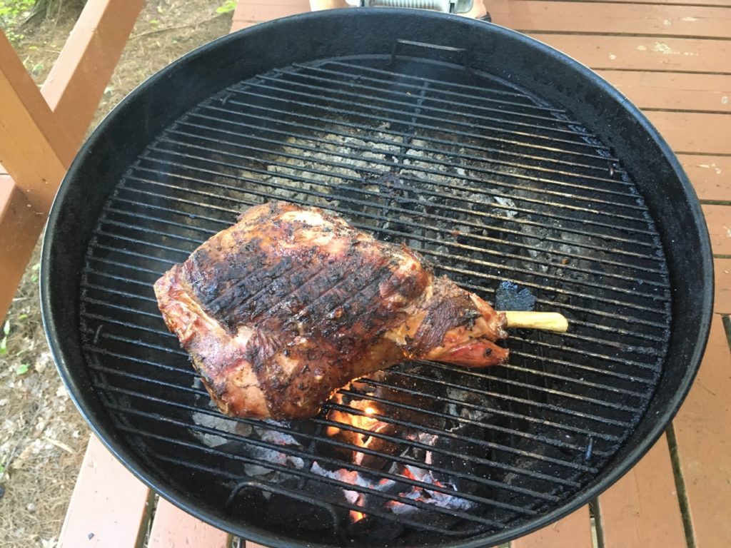 Leg of Lamb on barbecue