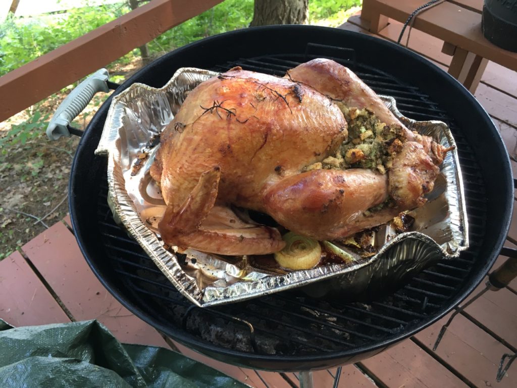 turkey on a barbecue