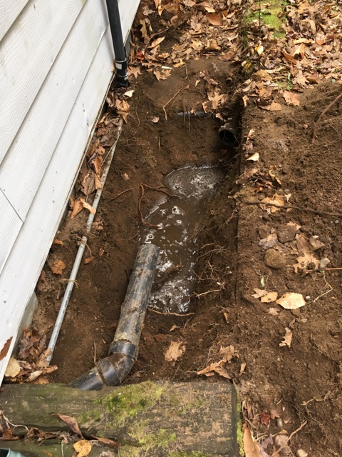 pipe in ground leaking water