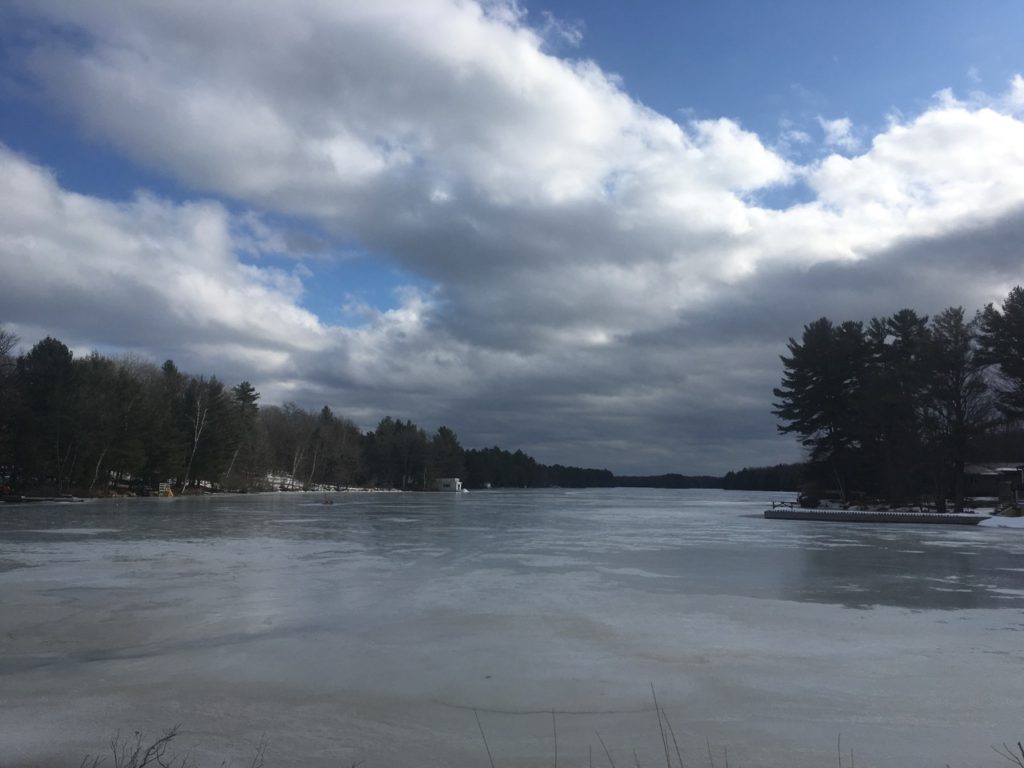 icy lake view