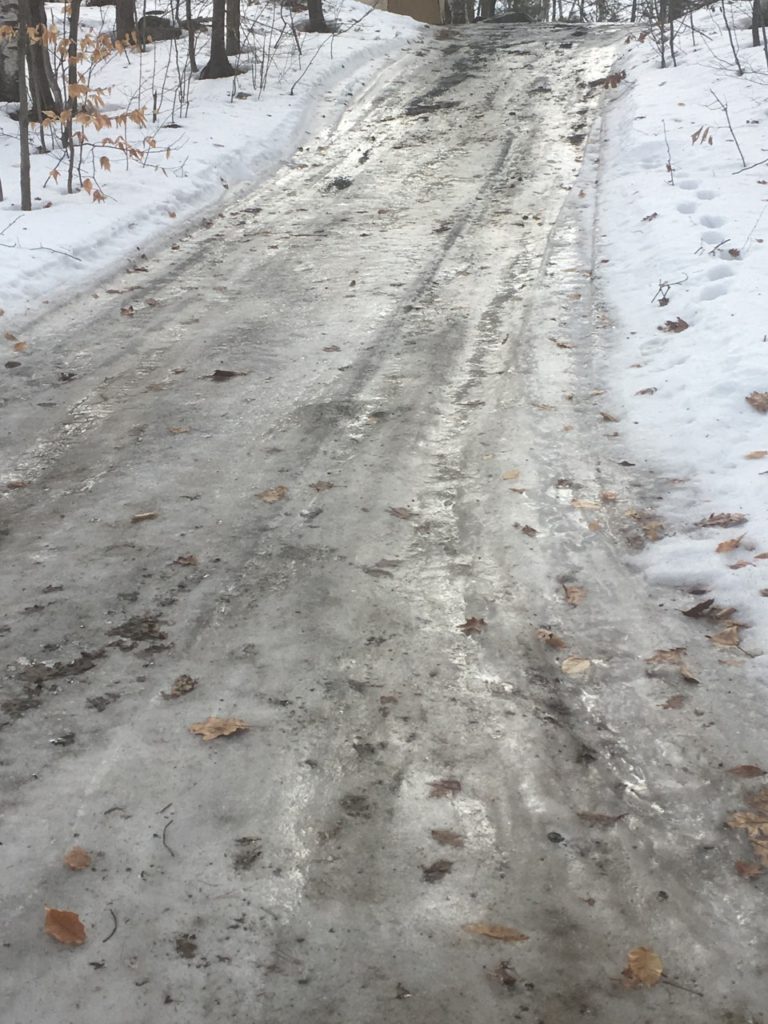 icy driveway