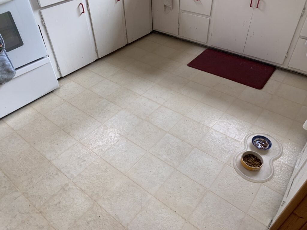 Clean kitchen floor